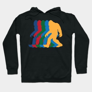 Vintage Bigfoot Silhouette Retro 70s Hoodie